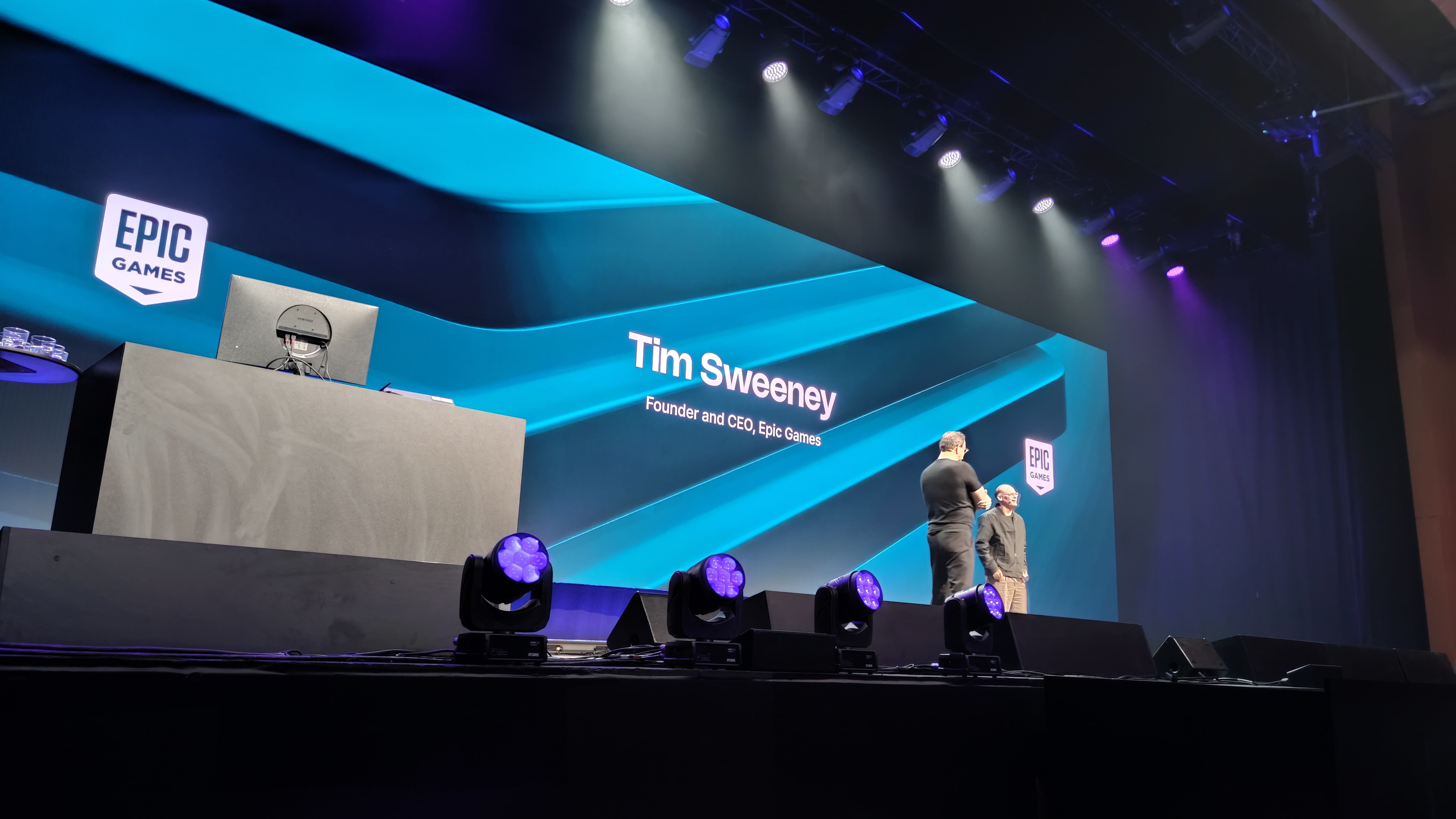 Tim Sweeney shows up